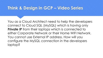 Think & Design in GCP-How to connect CloudSQL with Private IP ONLY from On-Prem Corporate/Home WIFI