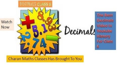 Class 6 NCERT Chapter 8 Decimals Introduction
