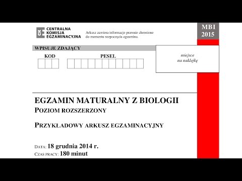 Matura Biologia - grudzień 2014 - nowa podstawa - CKE