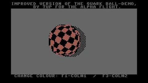 C64 : OneFile Demo: Ball Demo Quark by Alpha Flight (AFL) 1986!
