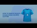 How to remove bleach stains from colored clothes