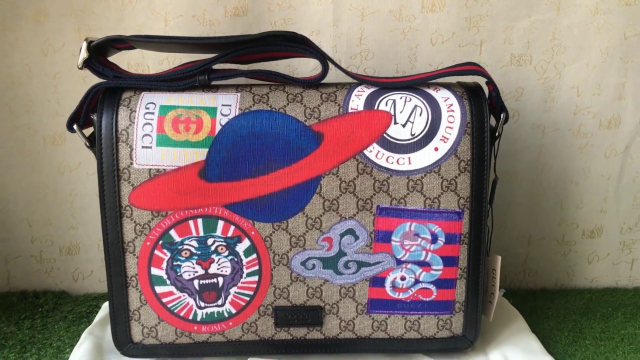 gucci night courrier gg supreme messenger bag