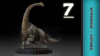 Zbrush Texturing Tutorial - Dinosaur (brachiosaurus) Part 7