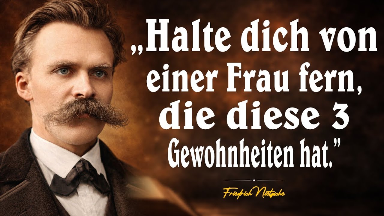 Eine dumme Frau wird an diesen 3 Gewohnheiten erkannt | Nietzsche Zitate über Charakter