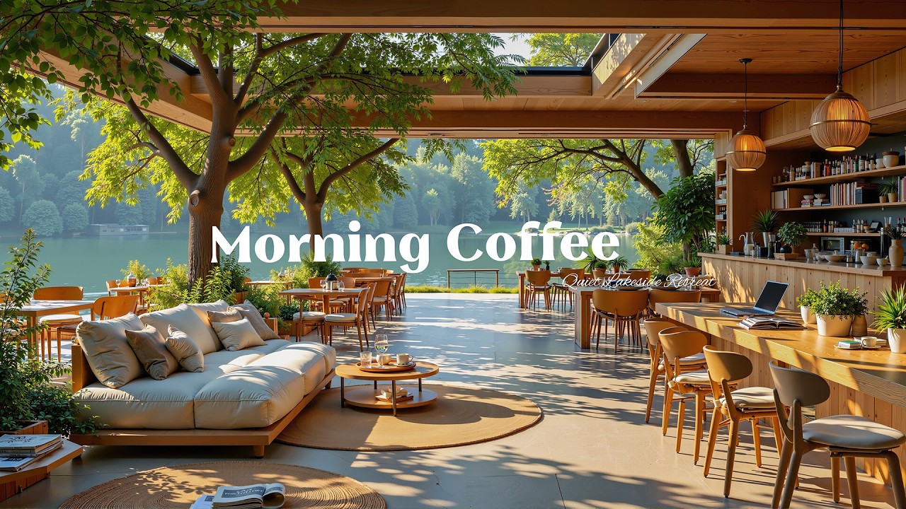 Morning Coffee Jazz ☕ Quiet Lakeside Retreat and Soft Jazz for Relaxation, Work and Study