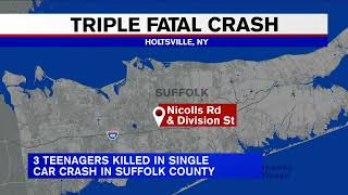 3 teens killed in crash on Long Island