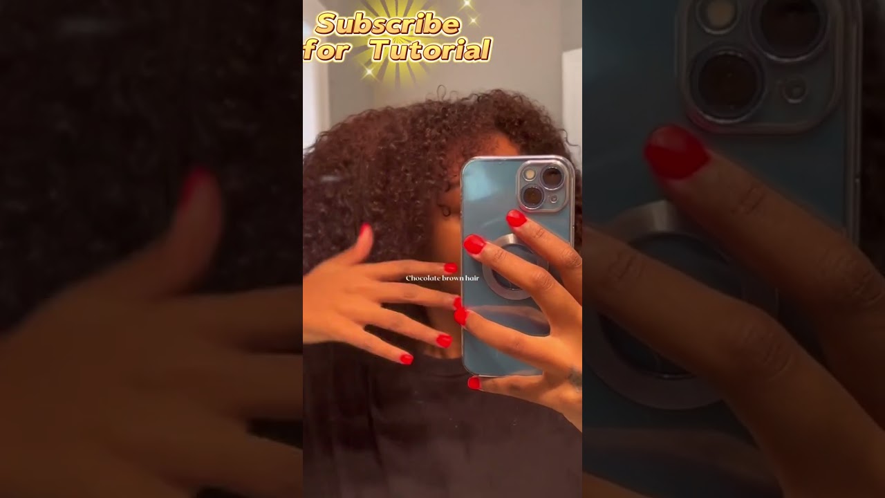 ✨Dye Chocolate Brown Natural Hair丨Silk Press 4C Natural Hair 