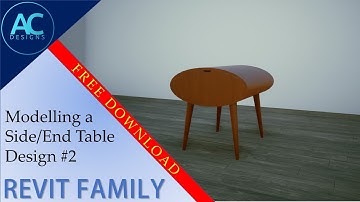 Modelling a Side End Table Design #2 in Revit Family | Revit Tutorial | Tips and Tricks | Furniture
