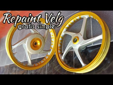 Repaint Velg Honda Beat Grafis Simple Silver Candy Yellow Samurai Paint Youtube