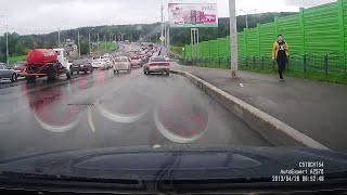 Truck Full of Rubble Smashes Into Traffic || ViralHog