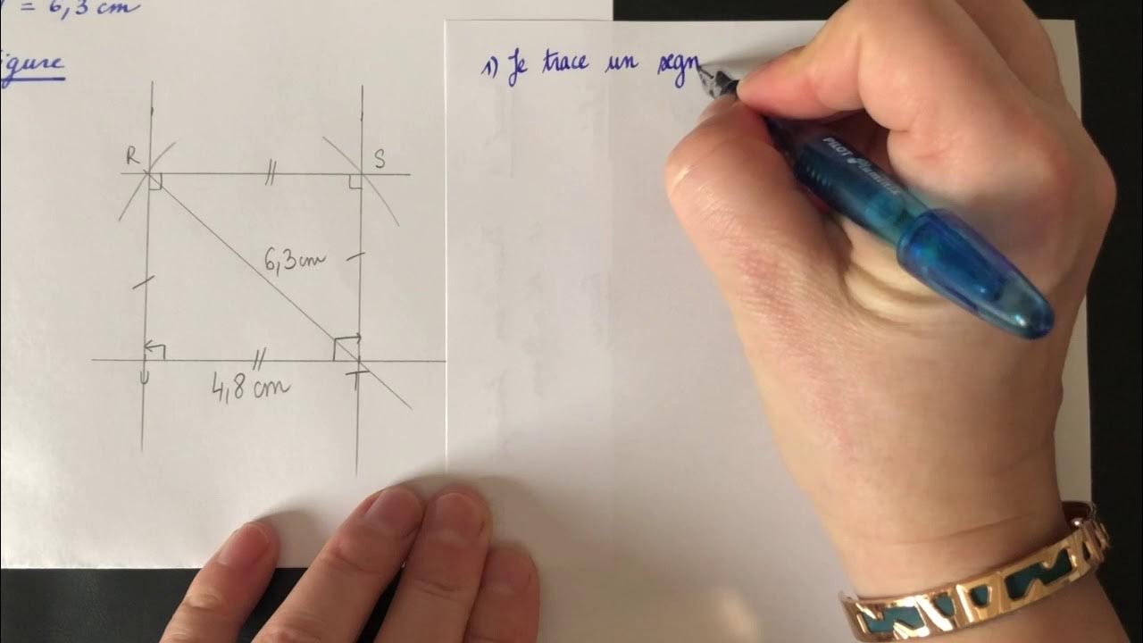 Comment tracer les figures usuelles au compas? Partie 5 Rectangle