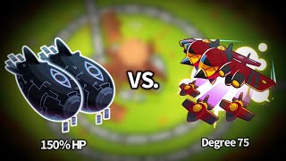 Degree 75 Goliath Doomship vs T5 Normal Phayze w/150% HP | Bloons TD 6
