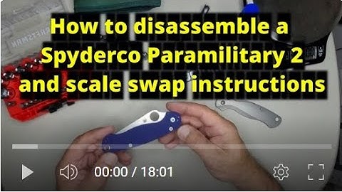How to disassemble a Spyderco Paramilitary 2 (PM2)