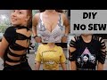 DIY No Sew - Funky Tops (Revamp Your Old T-Shirts)