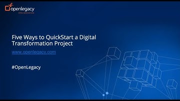 Webinar: Five Ways to QuickStart a Digital Transformation Project