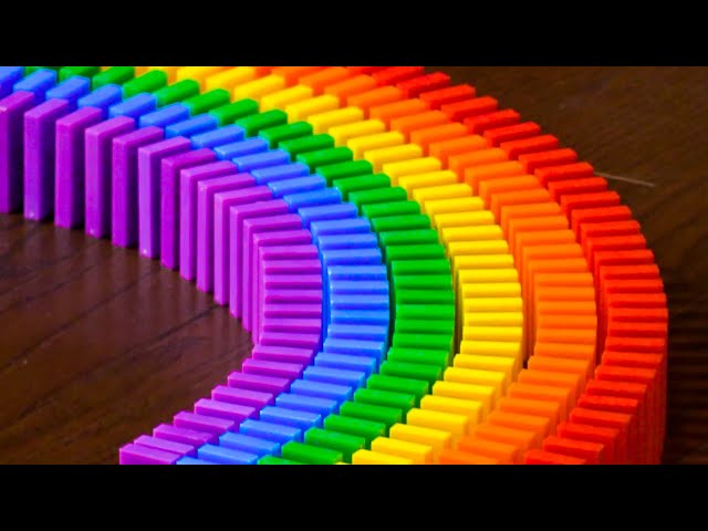 250,000 DOMINOES - Most Relaxing/Satisfying Domino Falldown Compilation (No Music) class=