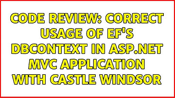 Code Review: Correct usage of EF