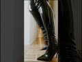 leather boot fine latex beak