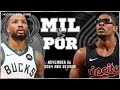 Milwaukee bucks vs portland trail blazers full game highlights  nov 26  2024 nba season