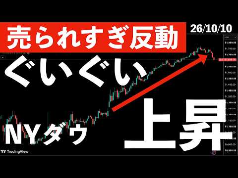 【売られすぎの反動】ザラ場目立ったのはNYダウ！ようやく落ち着く？　#米国株 #日経平均 #sp500 #soxl #nvda