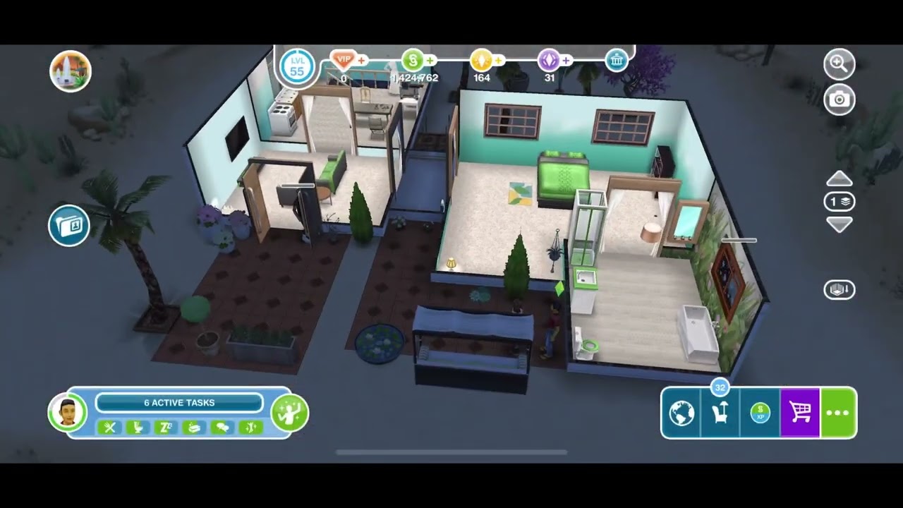 Sims FreePlay Guide to Tend Sick Plants Task at Tall Tree House at Palm Promenade