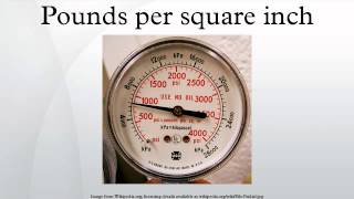 Pounds per square inch