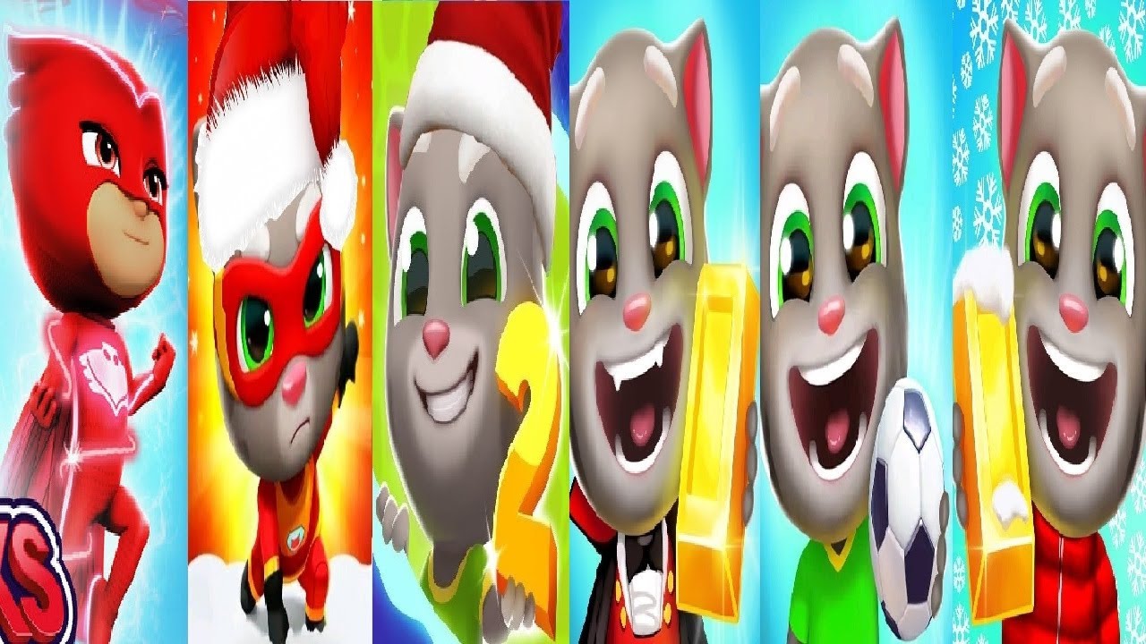 Mask Tom Run TALKING TOM GOLD RUN 1VS 2 2022 VS 2023 VS TALKING TOM HERO DASH VS PJ ...