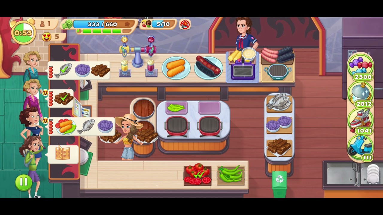 Cooking Diary Level 39 at Roaring Engine🏍💨😎😍😍🌭🍅🥒🐟🍫🍪🥂🥛😍😍😍 YouTube