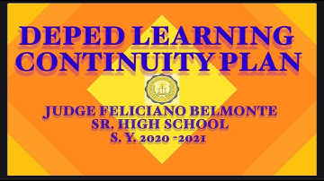 JFBSHS- DEPED LEARNING CONTINUITY PLAN