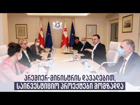 პრემიერ-მინისტრის დავალებით, საინვესტიციო პროექტები მომზადდა