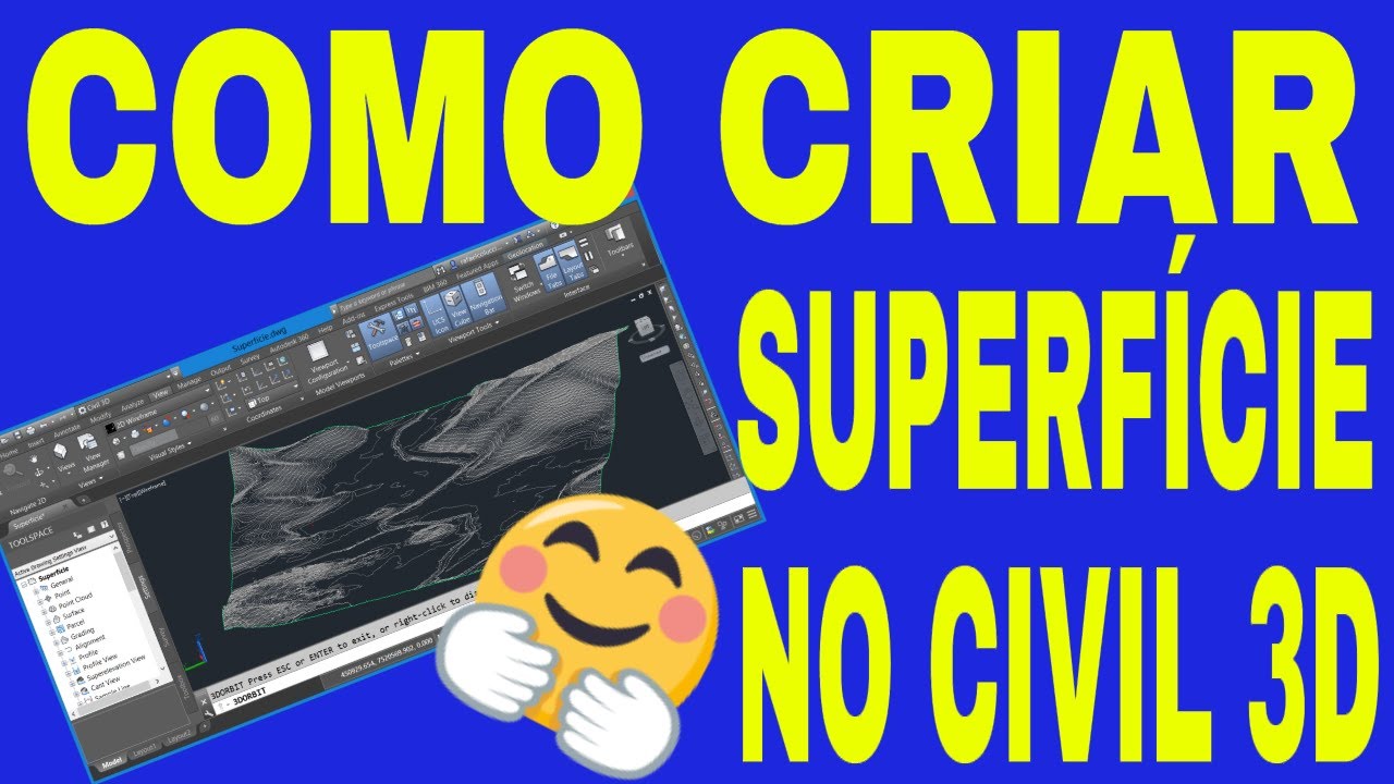 CRIAR SUPERFÍCIE NO CIVIL 3D COM PONTOS OU TEXTO DO AUTOCAD