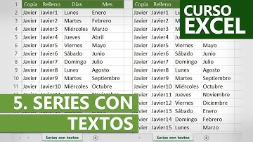 Curso de Excel 2024 | Ejercicio 5: Series con textos