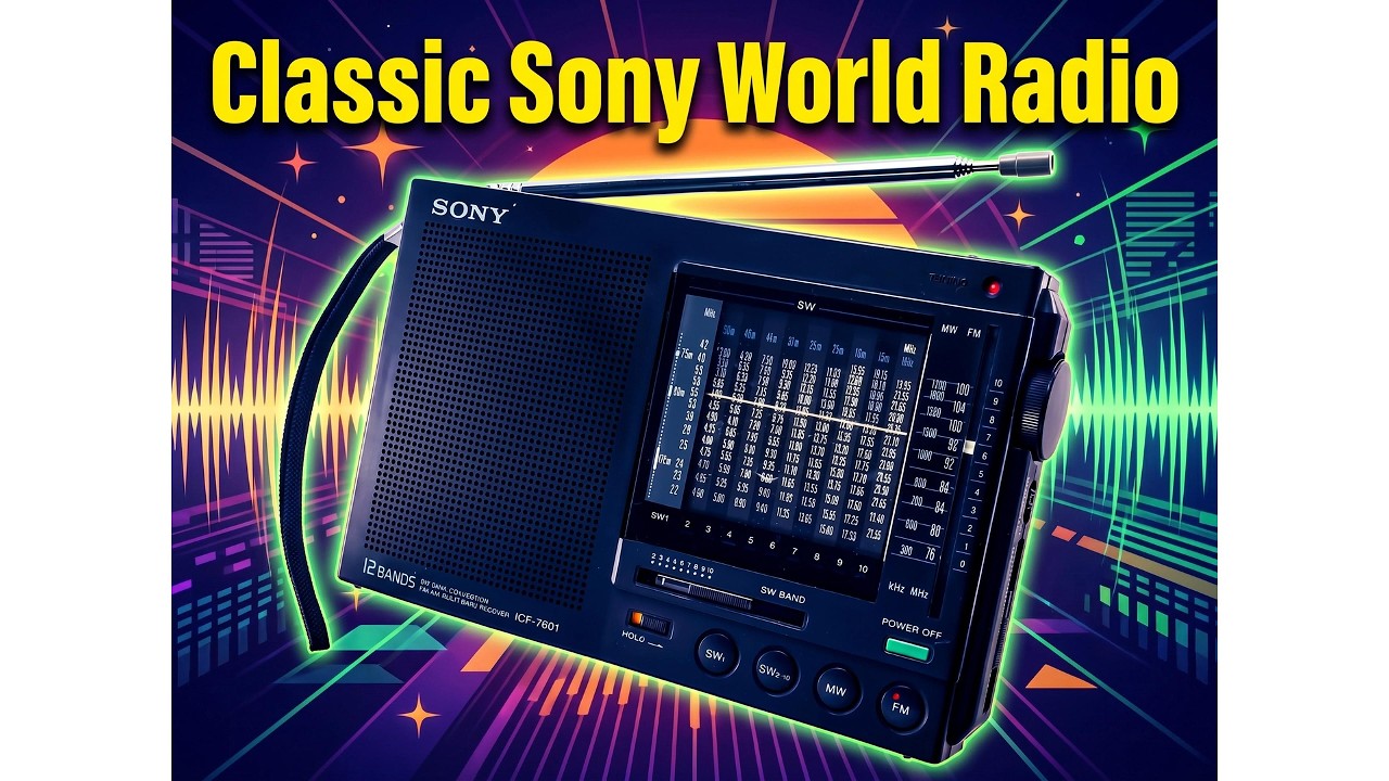 Sony ICF-7601 World Receiver — Classic Analog FM/MW/SW Travel