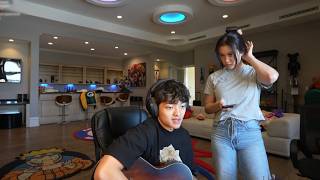Lu Helps Jason Learn How To Play The Guitar!