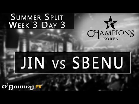 Jin Air Green Wings vs Sbenu Sonicboom - LCK Summer Split - Week 3 - Day 3 - JIN AIR vs SBENU