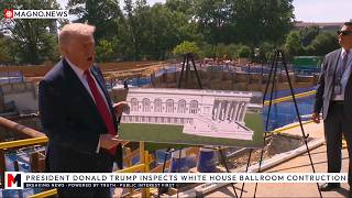 🇺🇸 Builder-In-Chief! President Trump Visits Massive White House Ballroom Construction [LIVE]