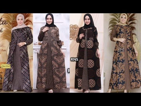 Model Gamis Batik Kombinasi Terbaru