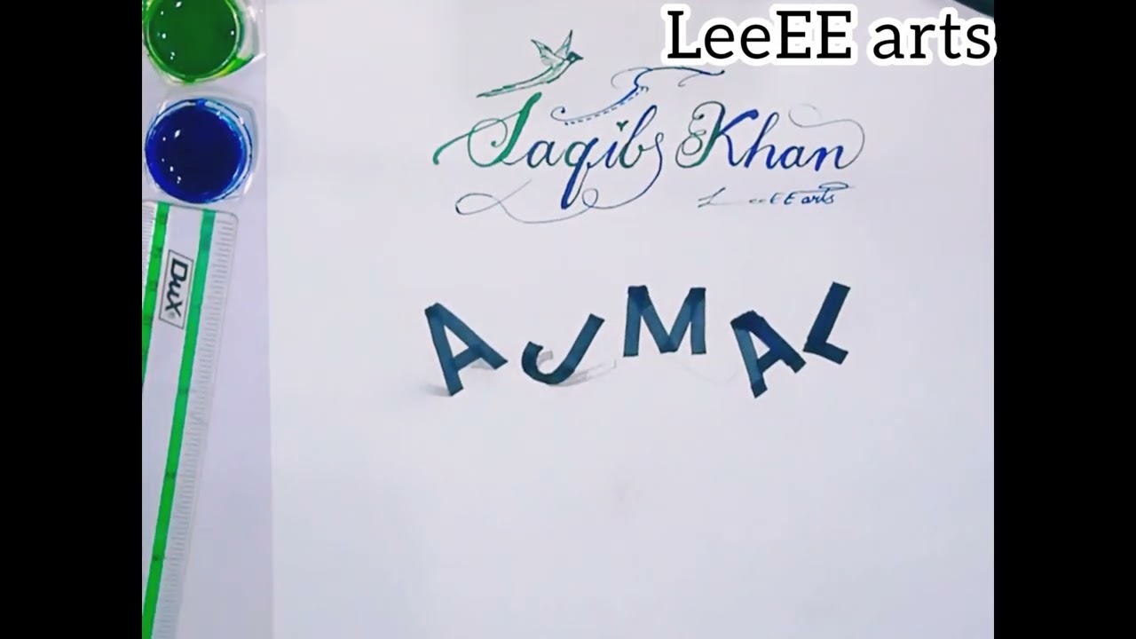 how to write 3d calligraphy different designs 3 names on paper LeeEE arts