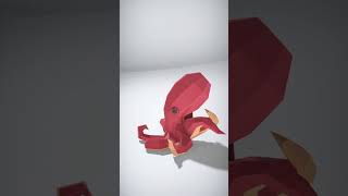 Stylized Low-Poly Octopus Character - AI Rigged 3D Character