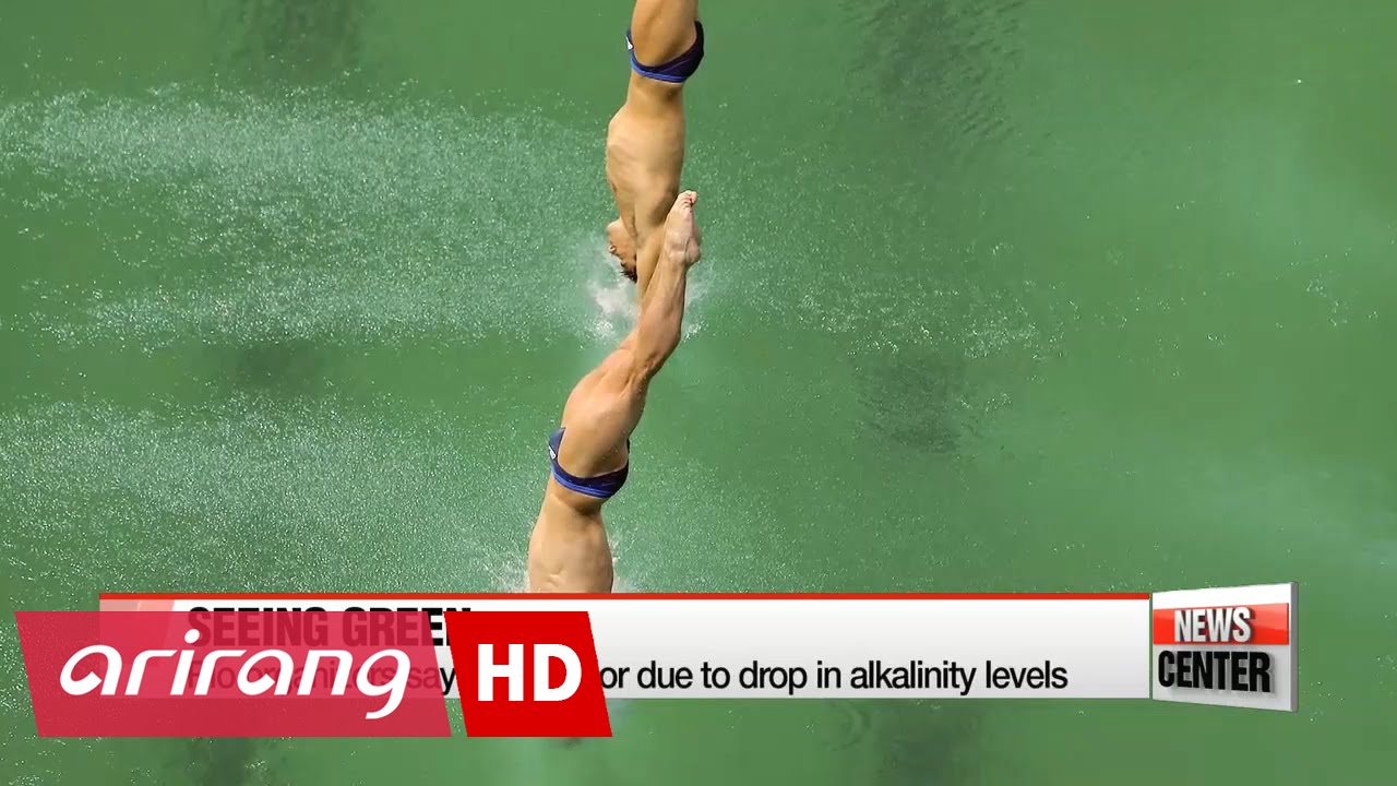Rio 2016: Green diving pool causes bemusement to divers