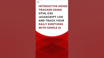 🌟 Build an Interactive Mood Tracker in 60 Seconds! ⏱️ (HTML, CSS, JavaScript) #shorts