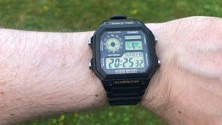 One minute with the Casio AE-1200WH on the wrist