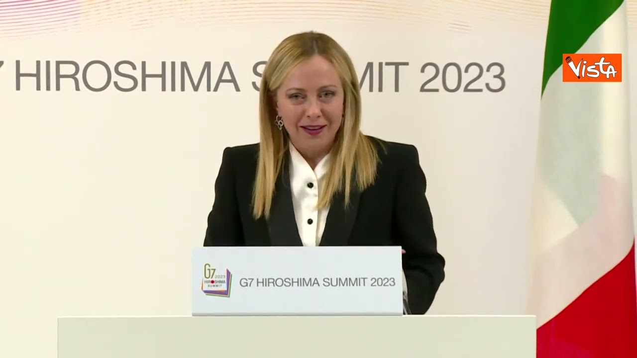 Giorgia Meloni in Conferenza stampa al G7 in Giappone INTEGRALE