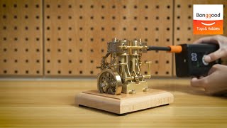 Microcosm M30 Two Cylinder Mini Steam Engine - Banggood Toy
