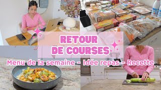 RETOUR DE COURSES DE FRANCE Menu de la semaine Idées repas faciles & Recettes