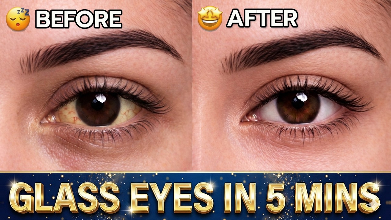 Получите кристально чистые «стеклянные глаза» за 5 минут 👁️✨ Удалите желтизну и покраснение вен (...