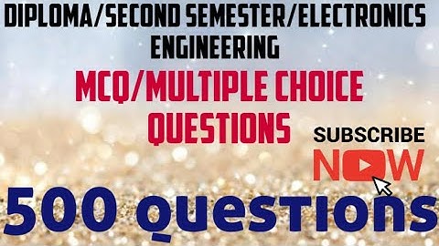 500/question series/MCQ/electronics engineering/second semester/diploma/polytechnic/