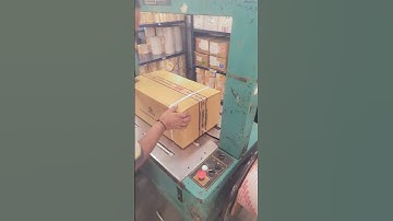 Automatic strapping machine||shine packaging #packagingtools #factory
