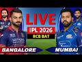 🔴 MI vs RCB Live Match - IPL 2026, Cricket Live Match Scores, Commentary, Mumbai vs Bangalore
