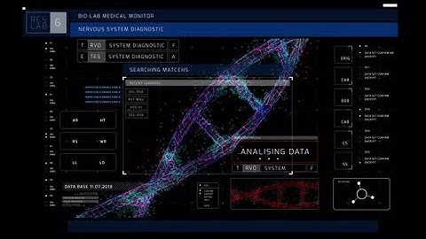 Hi-Tech DNA Interface Display Stock Motion Graphics